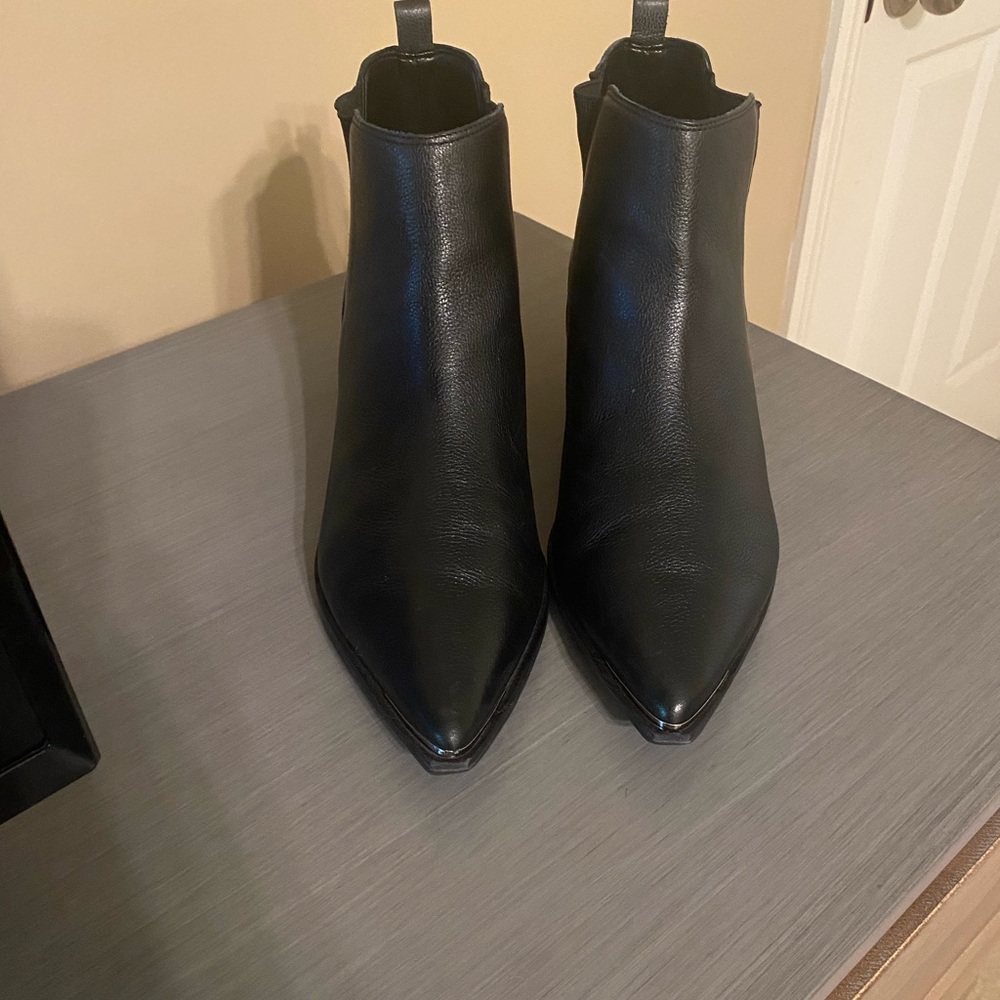 Marc Fisher Black Leather Ankle Boots